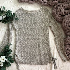 Maurices Sweaters - Marbled knit Sweater with Corset Sides Maurices Sweaters - Marbled knit Sweater with Corset Sides